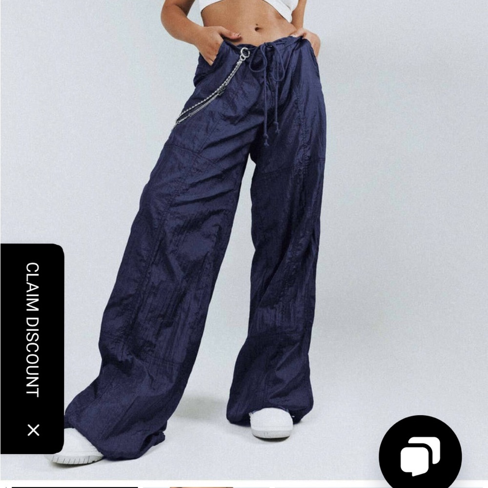 Motel chute trousers navy princess polly